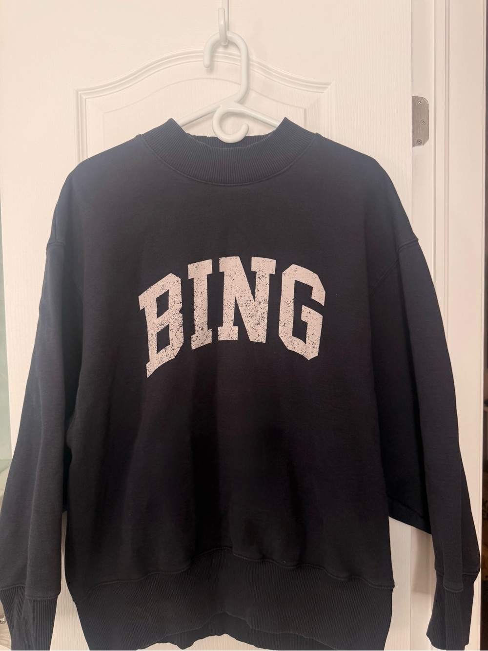 Anine Bing Navy Crew Sweatshirt